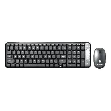 Kit Teclado y Mouse inalámbrico - compacto, Español, Negro/Gris, 10 m, 6000625 BROBOTIX Kit Teclado y Mouse inalámbrico - compacto, Español, Negro/Gris, 10 m, 6000625 BROBOTIX